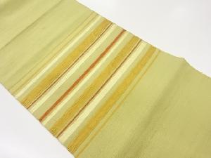 手織り紬ふくれ織横段模様織出し名古屋帯